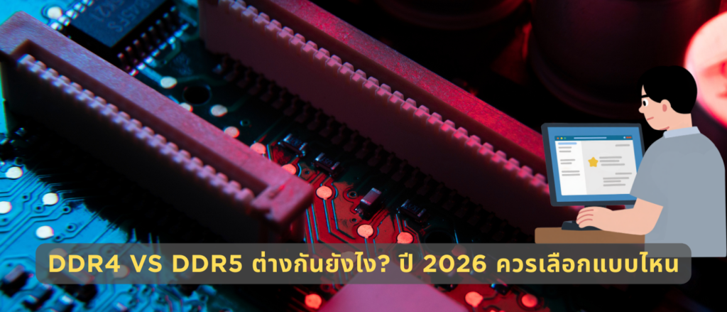 DDR4 vs DDR5 ต่างกันยังไง ปี 2026 ควรเลือกแบบไหน